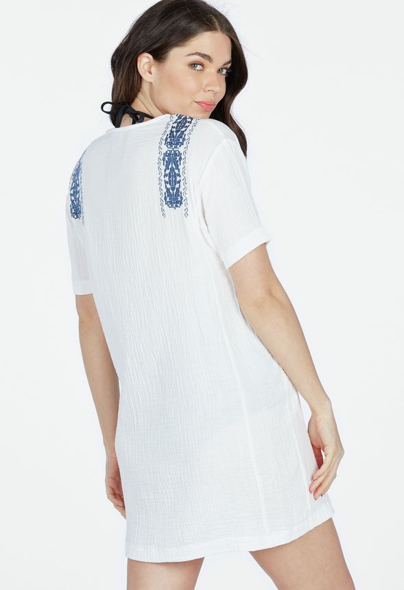 Embroidered Tunic Cover Up