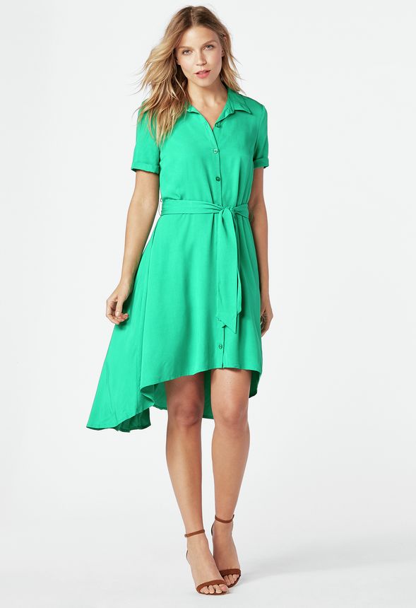 Easy High Low Shirt Dress Clothing in Easy High Low Shirt Dress Get