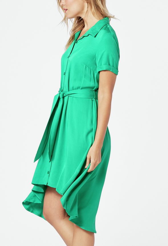 Easy High Low Shirt Dress Clothing in Easy High Low Shirt Dress Get