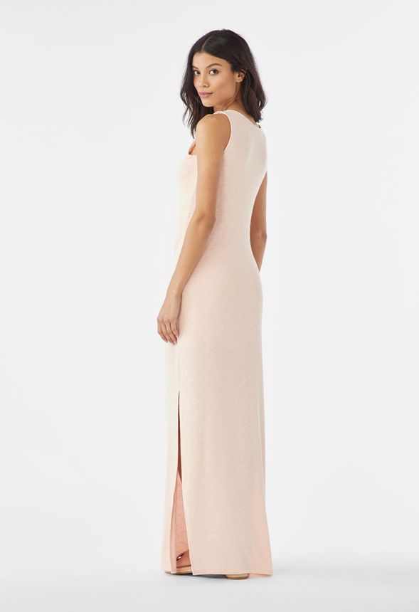 Slub Knit Maxi Dress Clothing in GOSSAMER PINK Get great deals