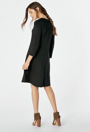 3/4 Sleeve Swing Dress