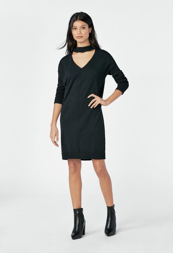 Choker Sweater Dress