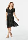 Vestido midi de gasa