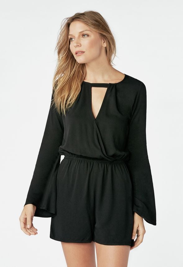 trumpet sleeve romper