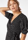 Blouson Sleeve Polka Dot Dress