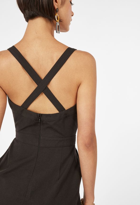 Cross Back Column Dress