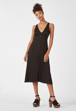 Vestido midi con botones