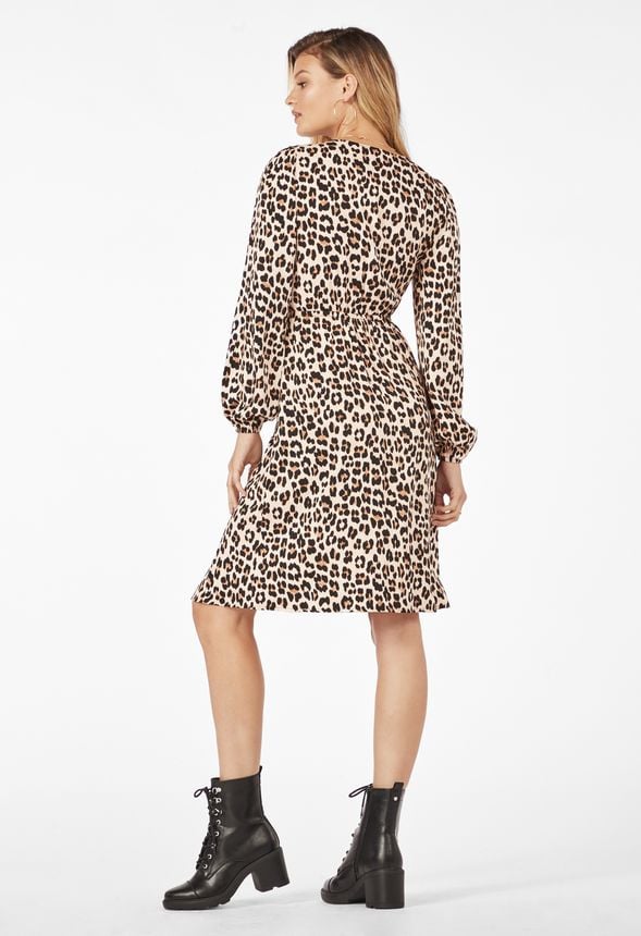 Kleid Mit Knopfleiste Kleidung In Leopard Gunstig Online Kaufen Im Justfab Shop Deutschland