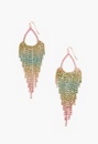 Cascade Rhinestone Teardrop Hoop Earrings