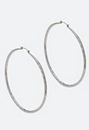 Elisa Diamond Cut Hoop Earrings
