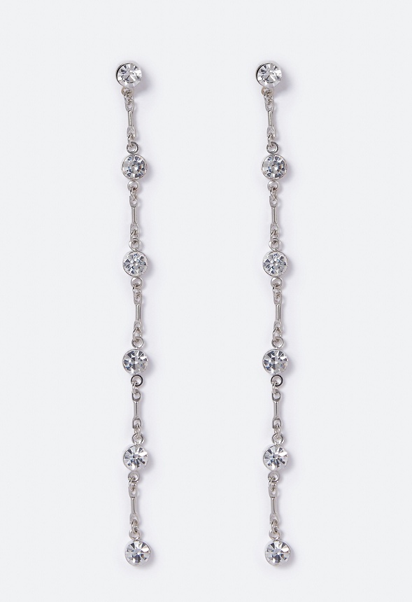 Malia Linked Crystal Strand Earrings