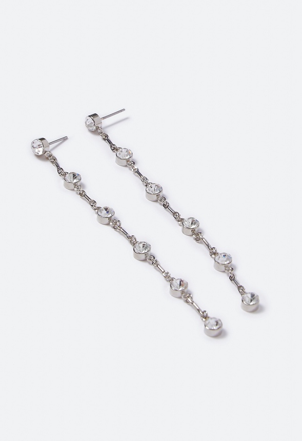 Malia Linked Crystal Strand Earrings