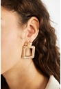 Piper Textured Square Door Knocker Earrings