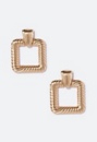 Piper Textured Square Door Knocker Earrings