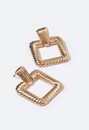 Piper Textured Square Door Knocker Earrings