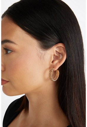 Amari Triple Twist Hoop Earrings