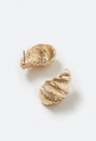 Kaia Textured Metal Shell Stud Earrings