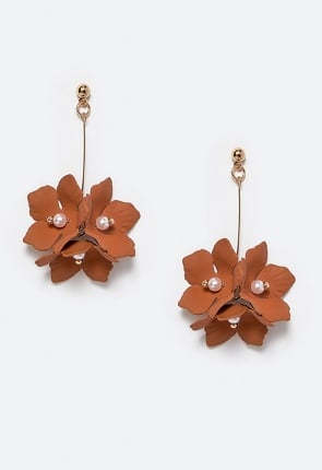 Xyla Colour Coated Petals Flowers Drop Earrings