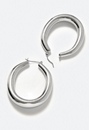 Cay Oval Smooth Tube Hoop Earrings