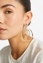 Elodie Organic Resin And Hammered Metal Drop Earrings