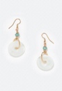 Hallie Cream Ring Drop Earrings