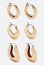 3-Pairs Holly Of Grad Hoop Earrings Pack