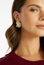 Lexi 3D Multi Flower Hoop Earrings