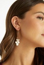 Quinn Glass Pearls Cluster Drop Earrings