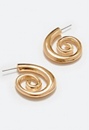 Rae Smooth Spiral Metal Hoop Earrings