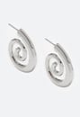 Rae Smooth Spiral Metal Hoop Earrings