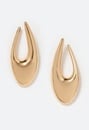 Raya Elongated Lightweight Metal Hoop Earrings