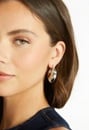 Tori Graduated Domed Metal Hoop Earrings