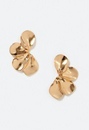 Mya Modern Layered Petals Half Flower Stud Earrings