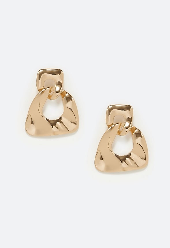 Blake Organic Metal Links Drop Earring