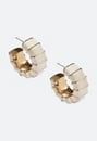 Etta Enamel Inlay Hoop Earrings
