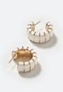 Etta Enamel Inlay Hoop Earrings