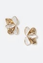 Hope Ovelap Petals Stud With Pearlised Finish