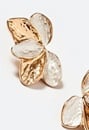 Hope Ovelap Petals Stud With Pearlised Finish