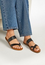 Cloey Faux Leather Slide
