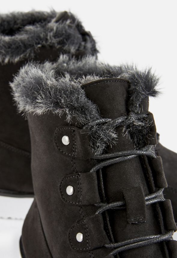 Clovely Lace-Up Faux Fur Boot
