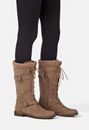 Ezmey Sweater Cuffed Lace-up Boot