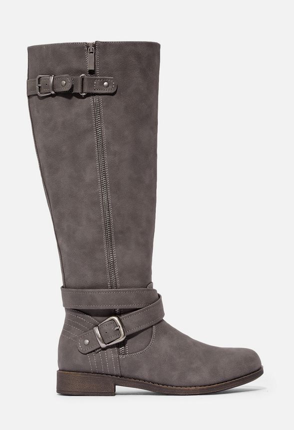 Womens gray hot sale riding boots