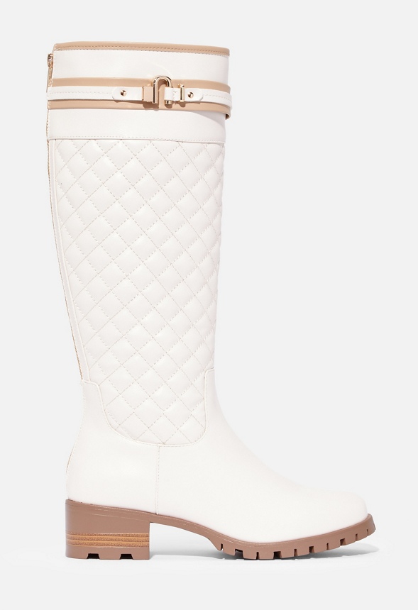 Decker Quilted Flat Boot Shoes in 
