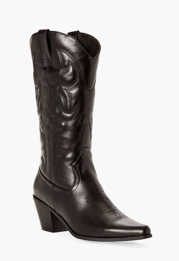 Zapatos Botas de cowboy Natasha en Negro Envío gratuito en JustFab