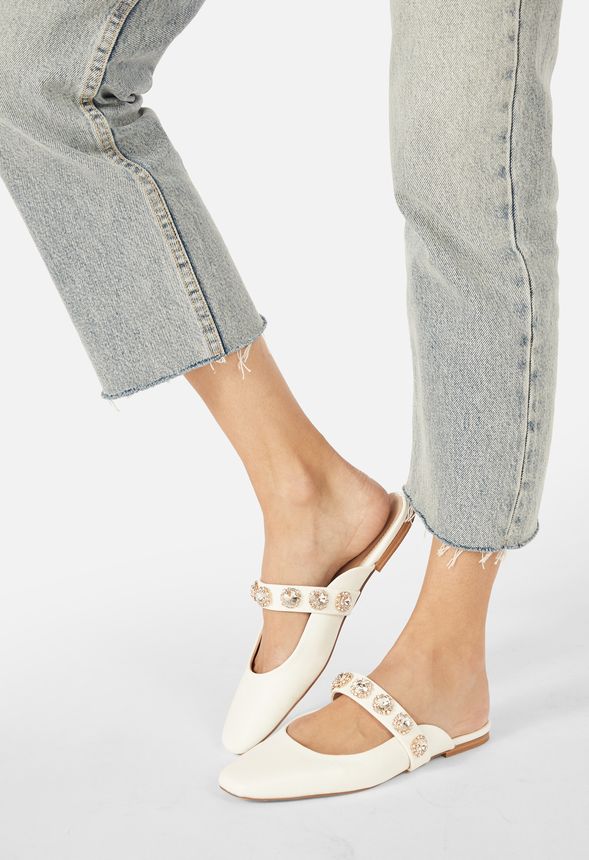 Seeing Stars Slip On Ballerina Schuhe In Weiss Gunstig Online Kaufen Im Justfab Shop Deutschland justfab