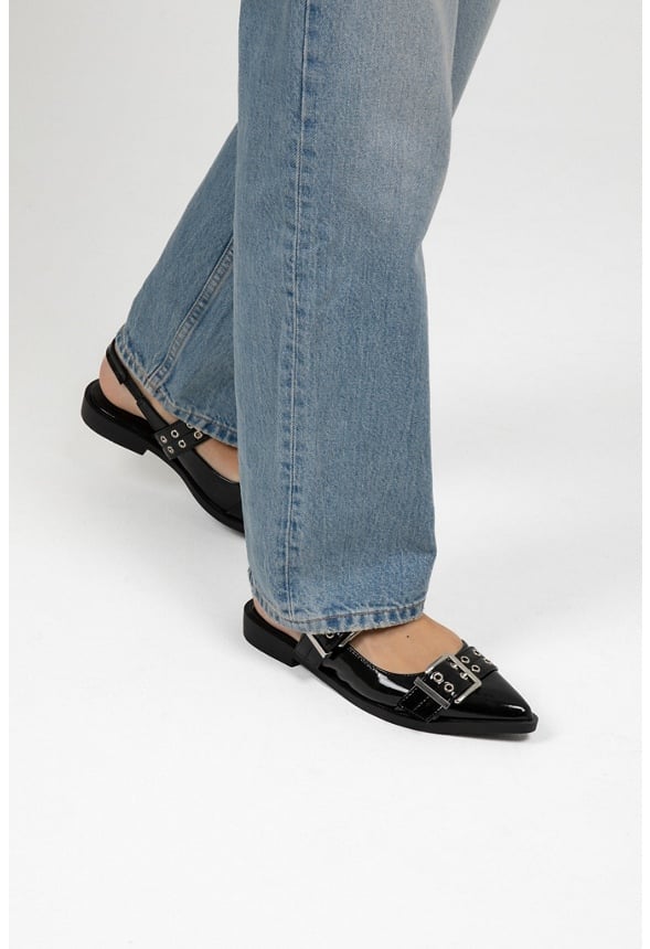 Delilah Double-Buckled Ballet Flat
