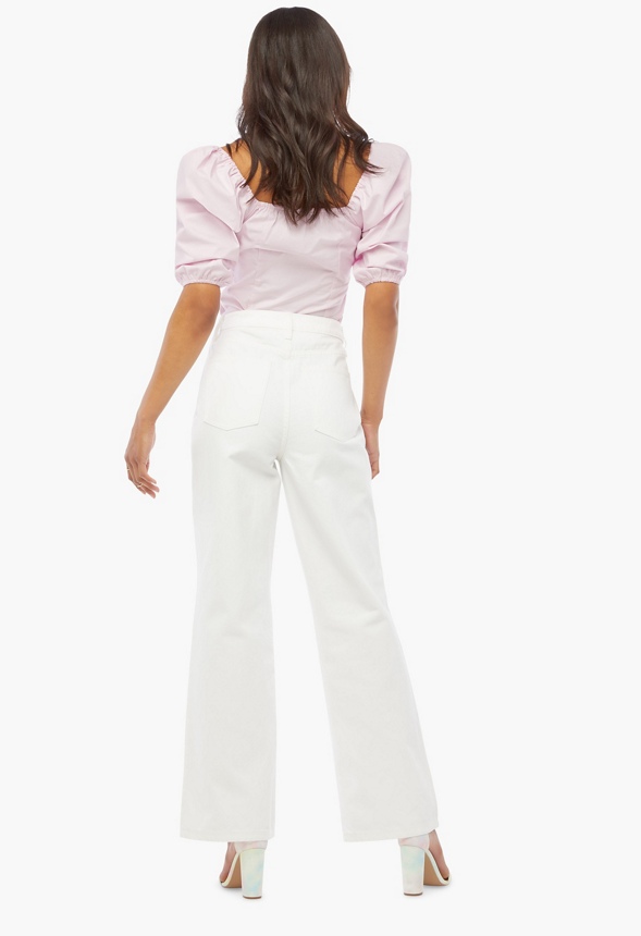 Pleated Detail Wide Leg Trousers