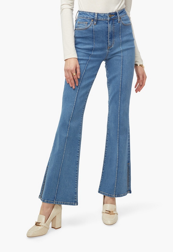 High Rise Slim Cut Baby Flare Jeans