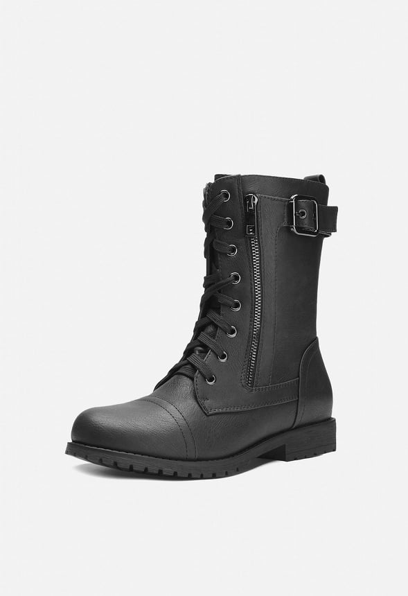 Lace Up Flat Combat Boot