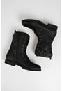 Lace Up Flat Combat Boot
